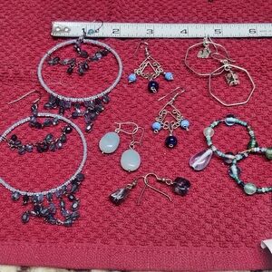 Bohemian glass bead earring collection